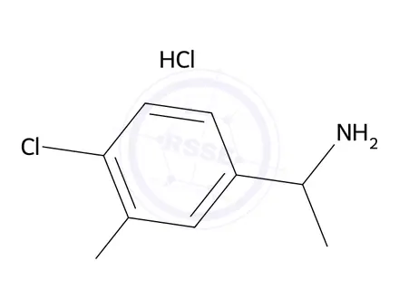 Chemical structure of 1-(4-Chloro-3-fluorophenyl)ethan-1-amine hydrochloride