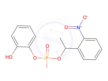 Chemical structure of 2-hydroxyphenyl 1-(2-nitrophenyl)ethyl phosphate
