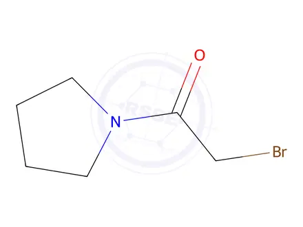 Chemical structure of 2-Bromo-1-(pyrrolidin-1-yl)ethan-1-one