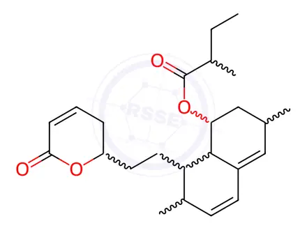 Chemical structure of Lovastatin Anhydro Acid Sodium Salt