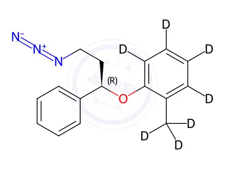Chemical structure of (R)-3-Azido-1-phenyl-1-(2-methylphenoxy-d7)propane