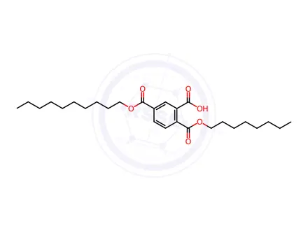 Chemical structure of decyl octyl hydrogen benzene-1,2,4-tricarboxylate