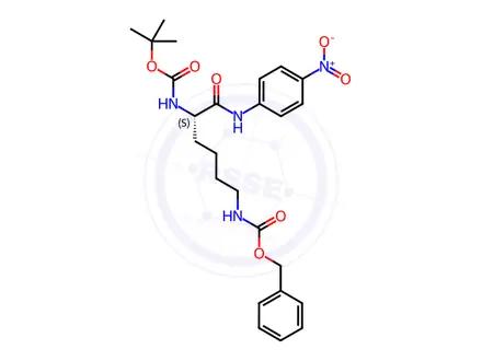 Chemical structure of Boc-L-Lys(Z)-pNA