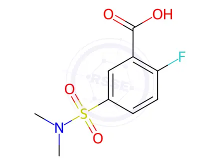 Chemical structure of 5-(N,N-dimethylsulfamoyl)-2-fluorobenzoic acid