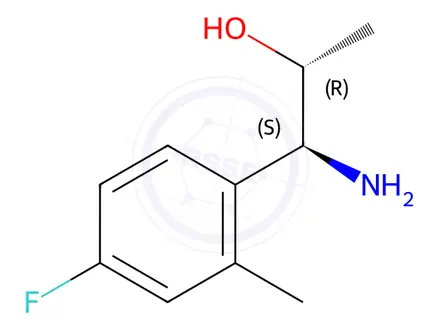 Chemical structure of (1S,2R)-1-AMINO-1-(4-FLUORO-2-METHYLPHENYL)PROPAN-2-OL