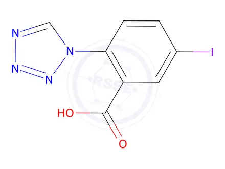 Chemical structure of 5-iodo-2-(1h-1,2,3,4-tetrazol-1-yl)benzoic acid