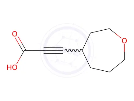 Chemical structure of 3-(oxepan-4-yl)prop-2-ynoic acid