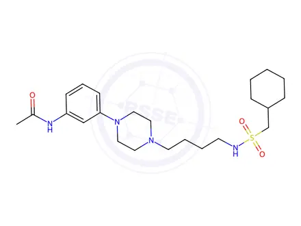 Chemical structure of N-(3-(4-(4-((Cyclohexylmethyl)sulfonamido)butyl)piperazin-1-yl)phenyl)acetamide