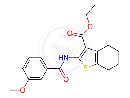 Chemical structure of ethyl 2-(3-methoxybenzamido)-4,5,6,7-tetrahydrobenzo[b]thiophene-3-carboxylate