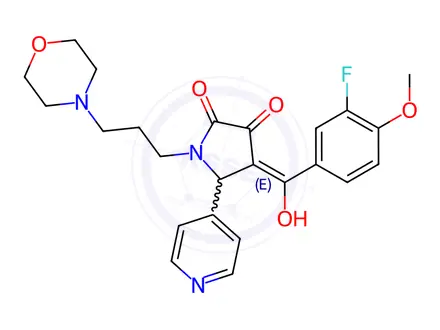 Chemical structure of 4-(3-Fluoro-4-methoxybenzoyl)-3-hydroxy-1-(3-morpholinopropyl)-5-(pyridin-4-yl)-1H-pyrrol-2(5H)-one
