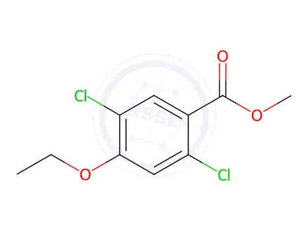Chemical structure of Benzoic acid, 2,5-dichloro-4-ethoxy-, methyl ester