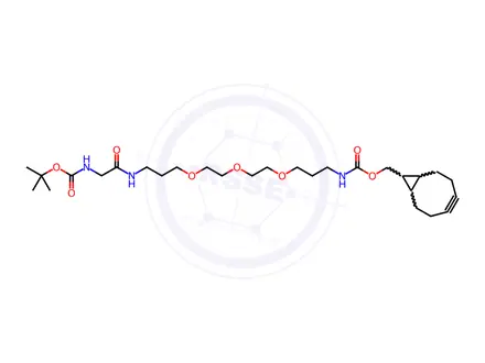 Chemical structure of Boc-gly-PEG3-endo-BCN