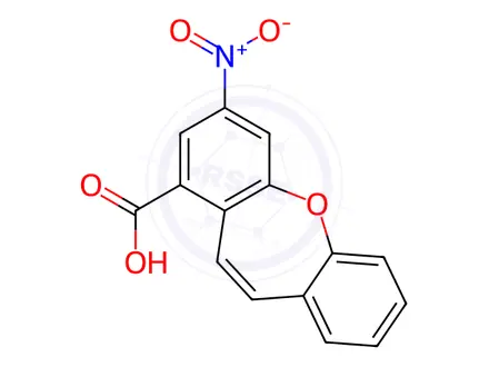 Chemical structure of 3-Nitrodibenzo[b,f]oxepine-1-carboxylic acid