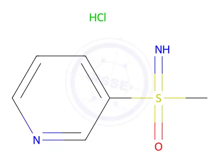 Chemical structure of Imino(methyl)(pyridin-3-yl)-l6-sulfanone hydrochloride