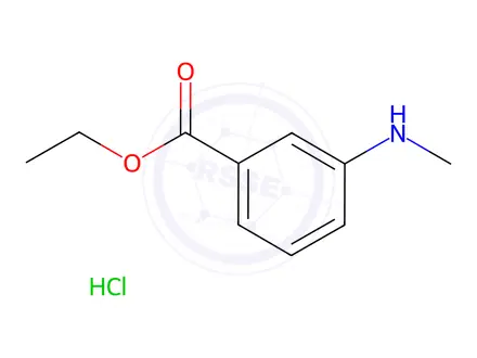 Chemical structure of Ethyl 3-(methylamino)benzoate hydrochloride