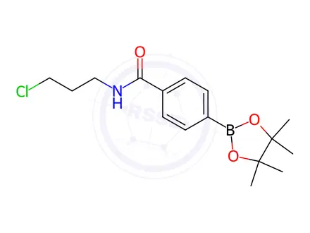 Chemical structure of N-(3-Chloropropyl)-4-(4,4,5,5-tetramethyl-1,3,2-dioxaborolan-2-yl)benzamide