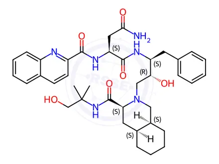 Chemical structure of Saquinavir Impurity 9