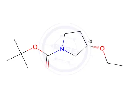 Chemical structure of (S)-tert-Butyl 3-ethoxypyrrolidine-1-carboxylate