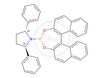 Chemical structure of (2R,5R)-1-(11bR)-Dinaphtho[2,1-d:1',2'-f][1,3,2]dioxaphosphepin-4-yl-2,5-diphenylpyrrolidine