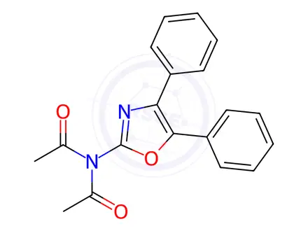 Chemical structure of N-Acetyl-N-(4,5-diphenyl-2-oxazolyl)acetamide
