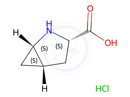 Chemical structure of (1S,3S,5S)-2-azabicyclo[3.1.0]hexane-3-carboxylic acid hydrochloride