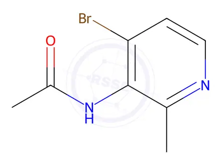 Chemical structure of N-(4-Bromo-2-methylpyridin-3-yl)acetamide