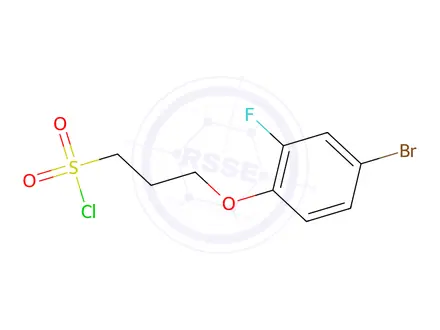 Chemical structure of 3-(4-Bromo-2-fluorophenoxy)propane-1-sulfonyl chloride