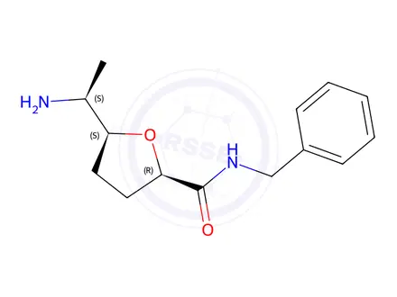 Chemical structure of (2R,5S)-5-((S)-1-aminoethyl)-N-benzyltetrahydrofuran-2-carboxamide 1332725-51-5 KS-00003KW5