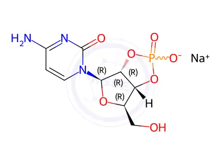 Chemical structure of Cytidine 2':3'-cyclic Monophosphate Monosodium Salt