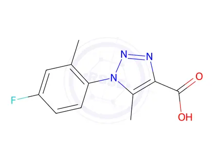 Chemical structure of 1-(4-Fluoro-2-methylphenyl)-5-methyl-1H-1,2,3-triazole-4-carboxylic acid