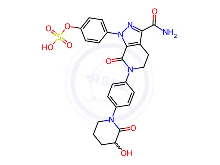 Chemical structure of Hydroxy O-Demethyl Apixaban Sulfate
