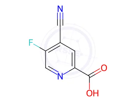 Chemical structure of 4-Cyano-5-fluoropicolinic acid