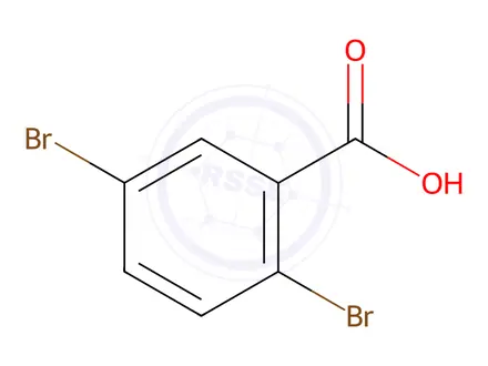 Chemical structure of 2,5-Dibromobenzoic Acid