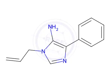 Chemical structure of 4-phenyl-1-(prop-2-en-1-yl)-1H-imidazol-5-amine