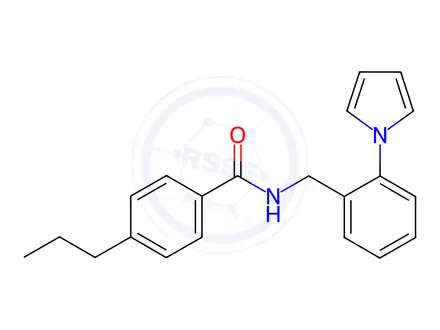 Chemical structure of N-(2-(1H-pyrrol-1-yl)benzyl)-4-propylbenzamide