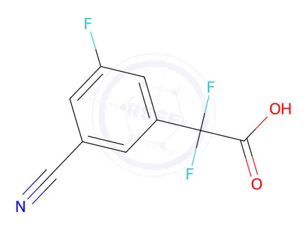 Chemical structure of 2-(3-Cyano-5-fluorophenyl)-2,2-difluoroacetic acid