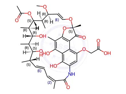 Chemical structure of Rifamycin B