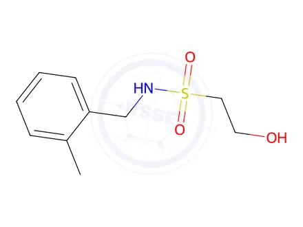 Chemical structure of 2-hydroxy-N-[(2-methylphenyl)methyl]ethane-1-sulfonamide