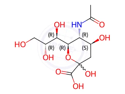 Chemical structure of N-Acetylneuraminic Acid