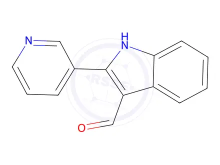 Chemical structure of 2-(Pyridin-3-yl)-1h-indole-3-carbaldehyde