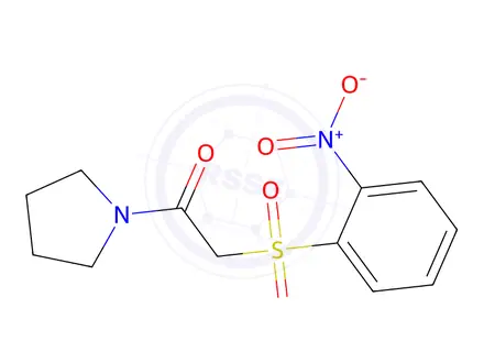 Chemical structure of 2-((2-Nitrophenyl)sulfonyl)-1-(pyrrolidin-1-yl)ethan-1-one