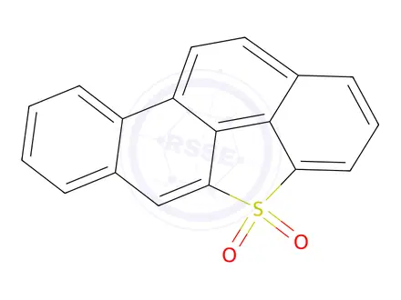 Chemical structure of chryseno(4,5-bcd)thiophene-4,4-dioxide
