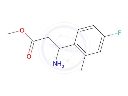 Chemical structure of Methyl 3-amino-3-(4-fluoro-2-methylphenyl)propanoate