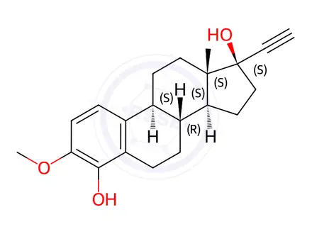 Chemical structure of 4-Hydroxy Mestranol