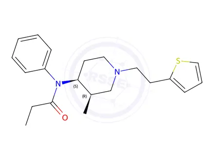 Chemical structure of (±)-cis-3-Methyl Thiofentanyl