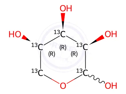 Chemical structure of D-Ribose-13C5