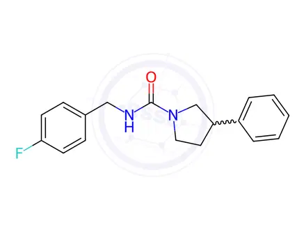 Chemical structure of N-(4-Fluorobenzyl)-3-phenylpyrrolidine-1-carboxamide