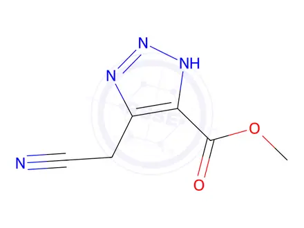 Chemical structure of Methyl 4-(cyanomethyl)-1H-1,2,3-triazole-5-carboxylate