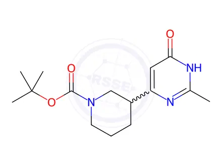 Chemical structure of Tert-butyl 3-(2-methyl-6-oxo-1,6-dihydropyrimidin-4-yl)piperidine-1-carboxylate