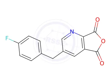 Chemical structure of Furo[3,4-b]pyridine-5,7-dione, 3-[(4-fluorophenyl)methyl]-